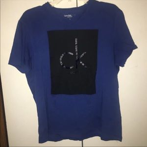 Blue Calvin Klein tee